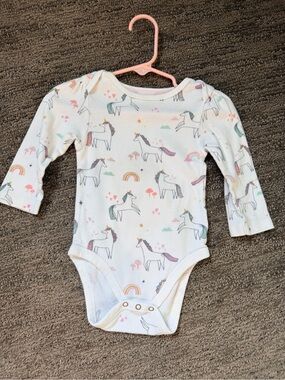 Cloud Island Unicorn Bodysuit, long sleeve